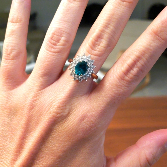 Emerald and Sapphire Ring - Picture 1 of 2